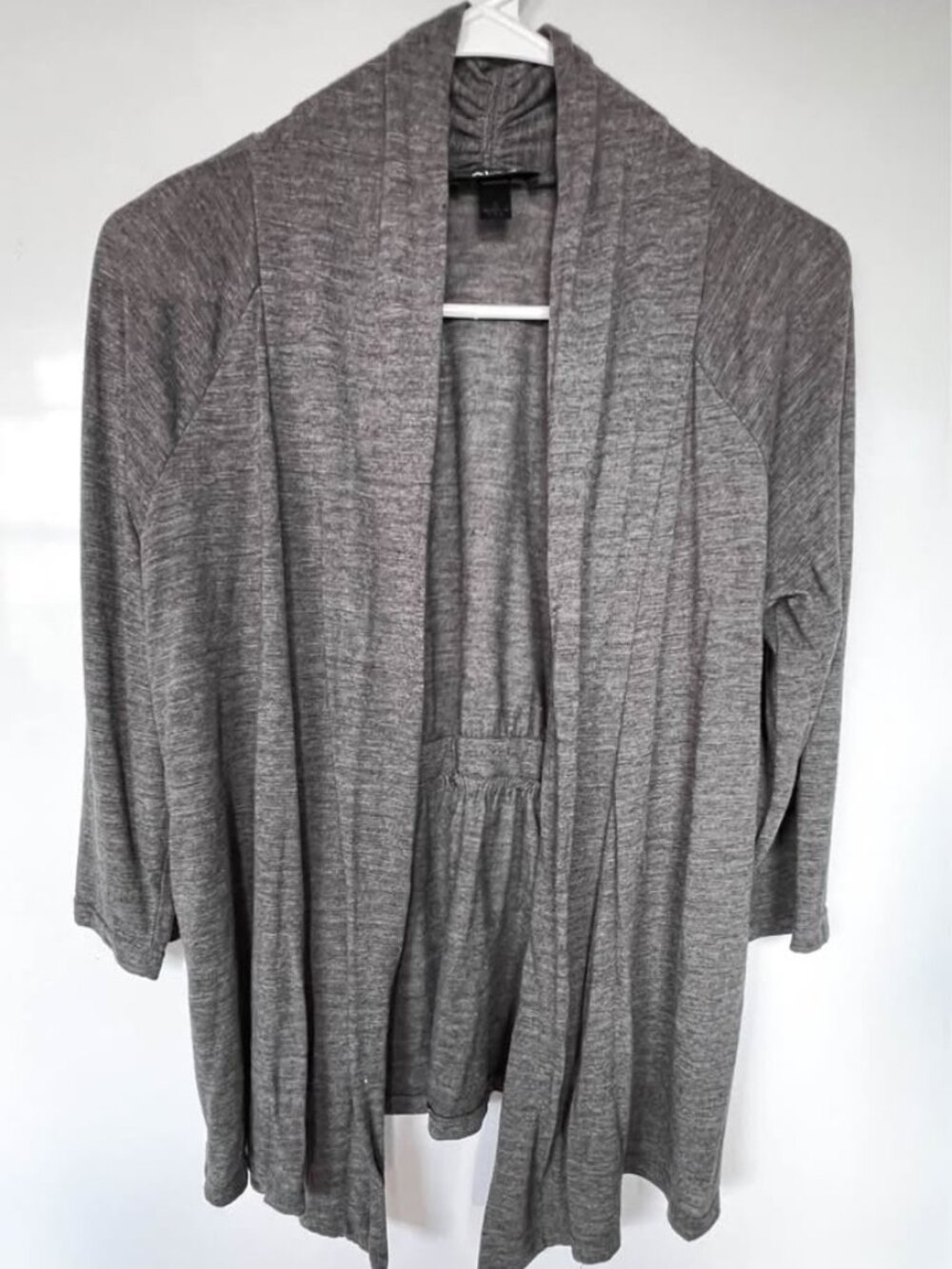 ALYX Gray Open Front Cardigan Womens Large Lightweight Duster Made in USA